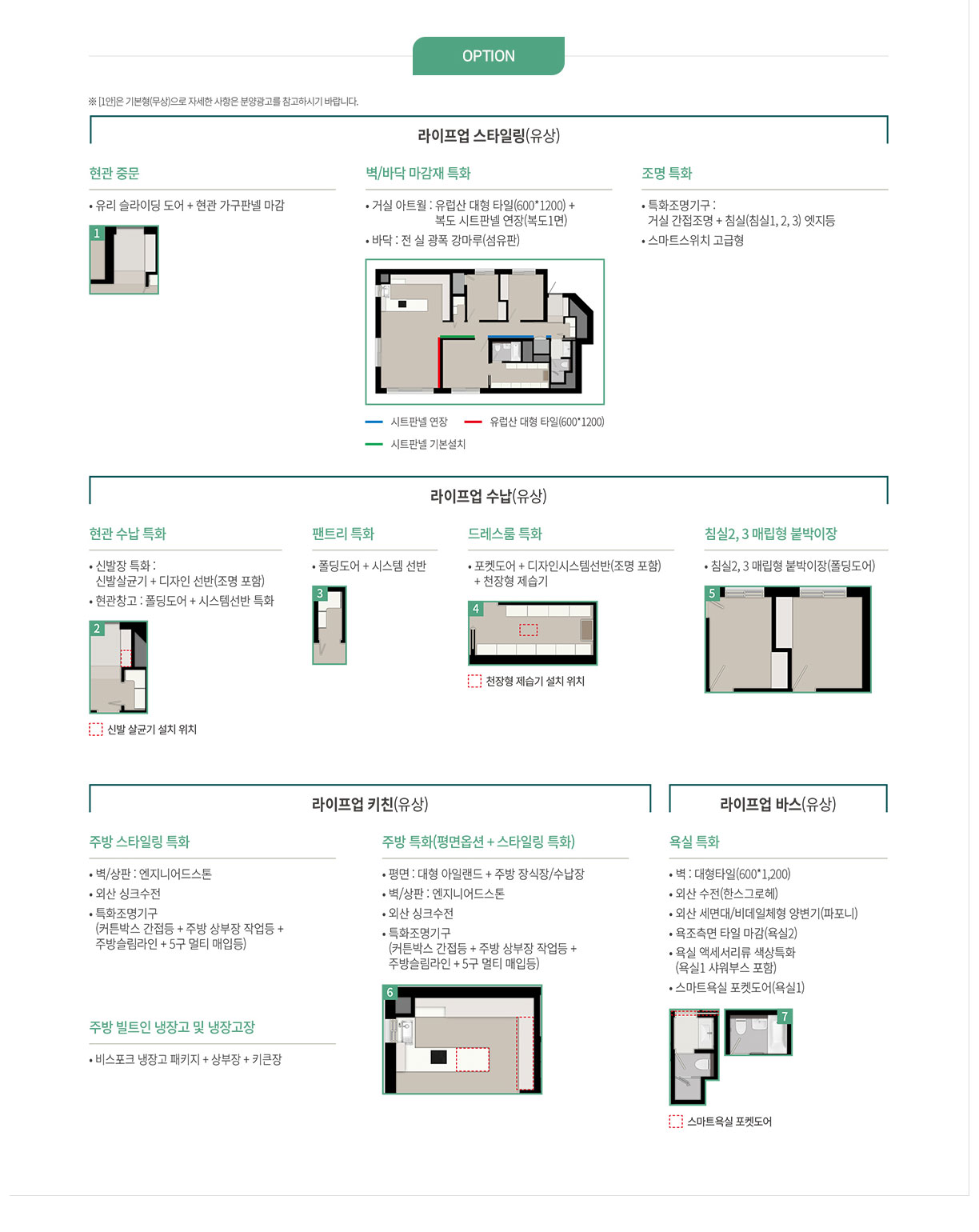 119A OPTION 안내 페이지